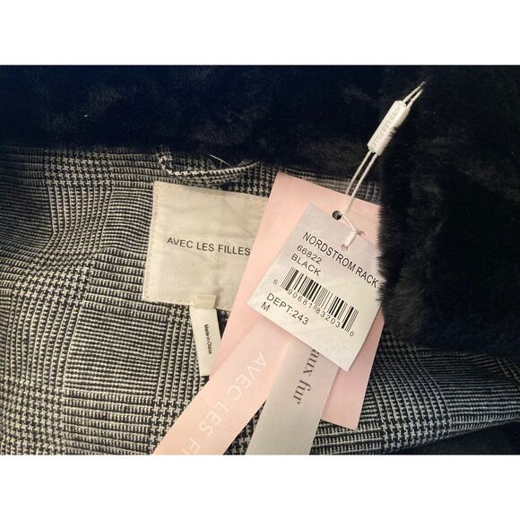 Avec Les Filles Luxuriously Plush Faux Fur Midi Coat Sz Medium in Black NWT - Picture 7 of 8